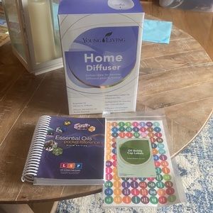 Young Living Diffuser/Essential Oils book/labels